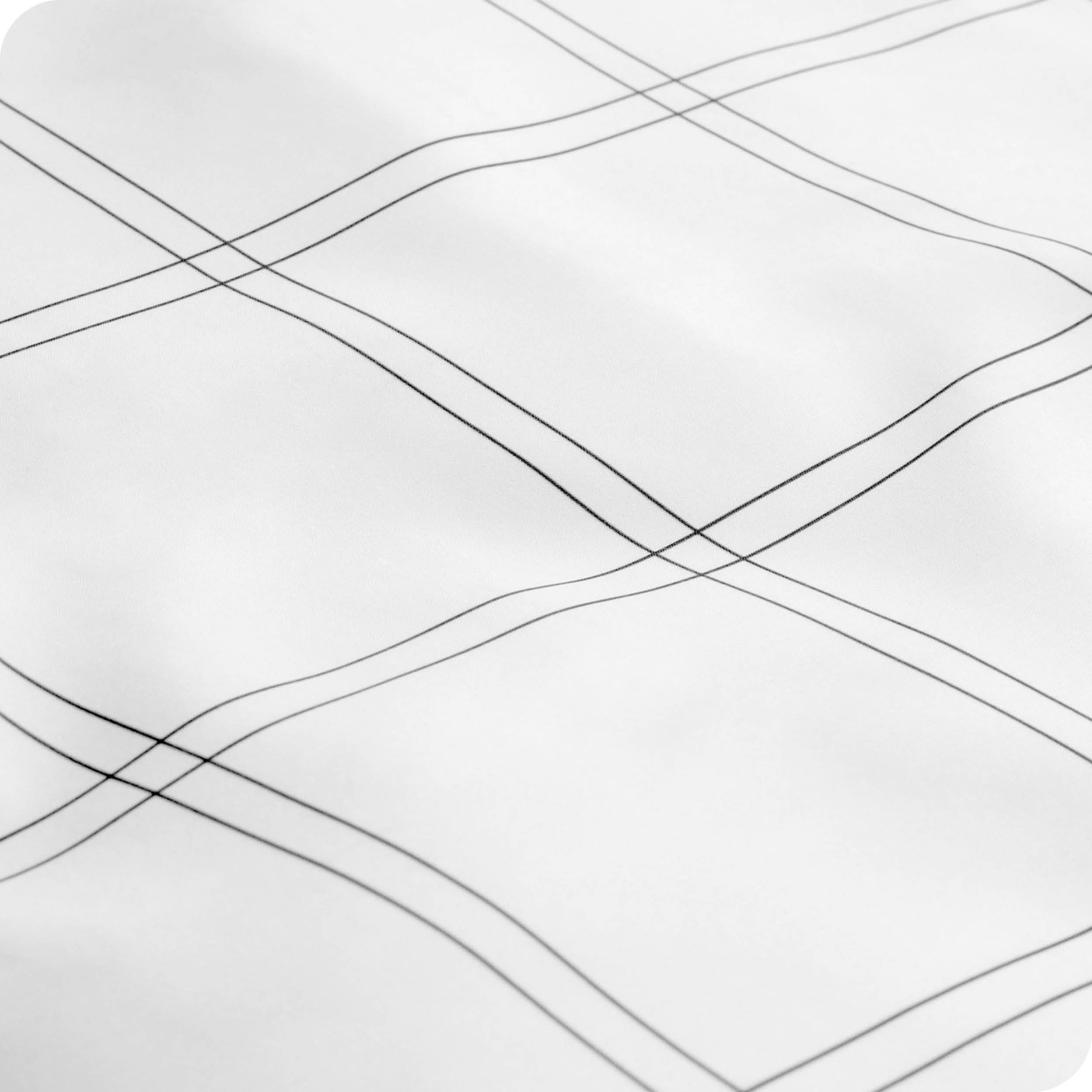 Close up of a microfiber sheet to show material and pattern. 