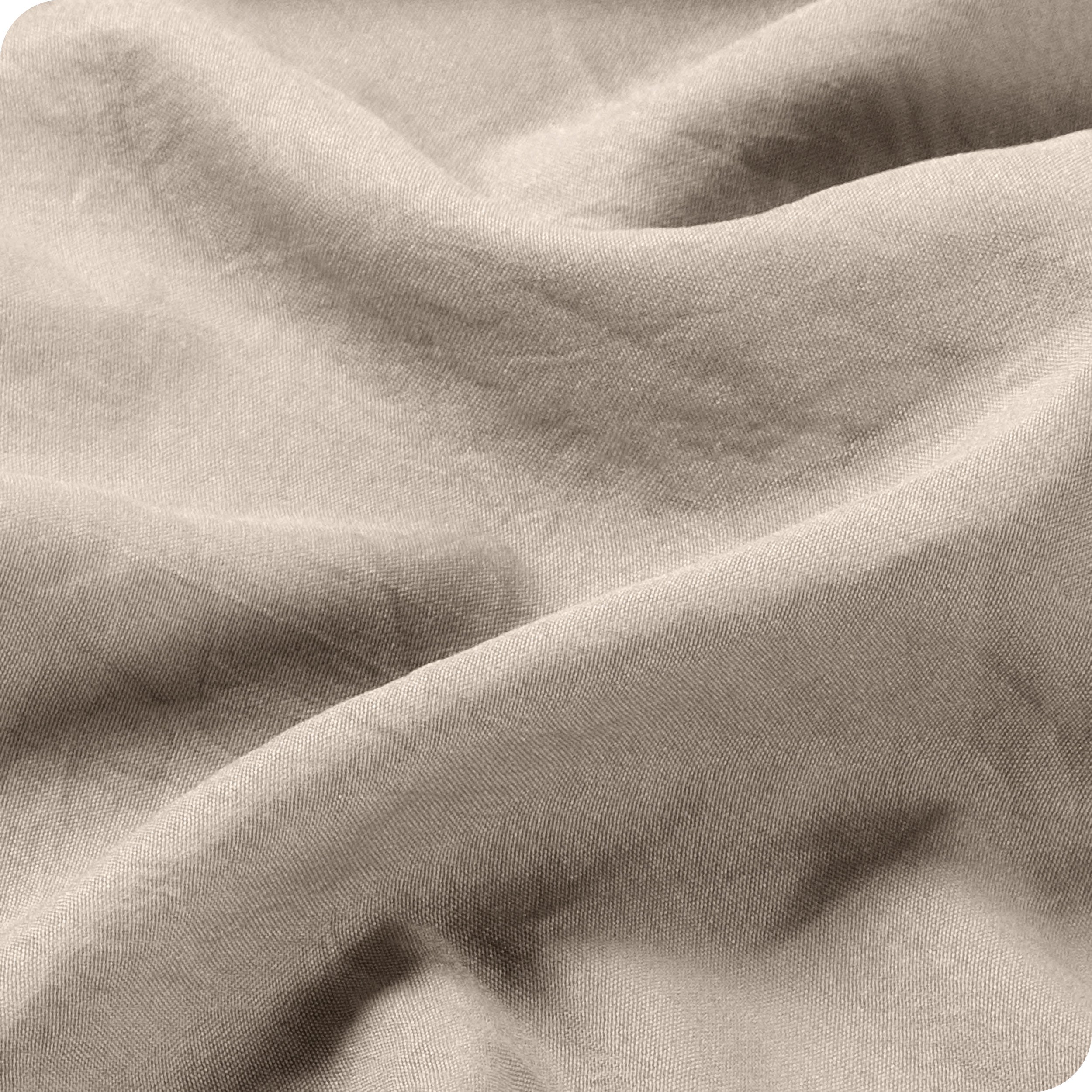 Close up of the washed sheet fabric