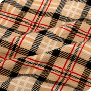 A close up of the flannel duvet cover showing the texture and pattern.