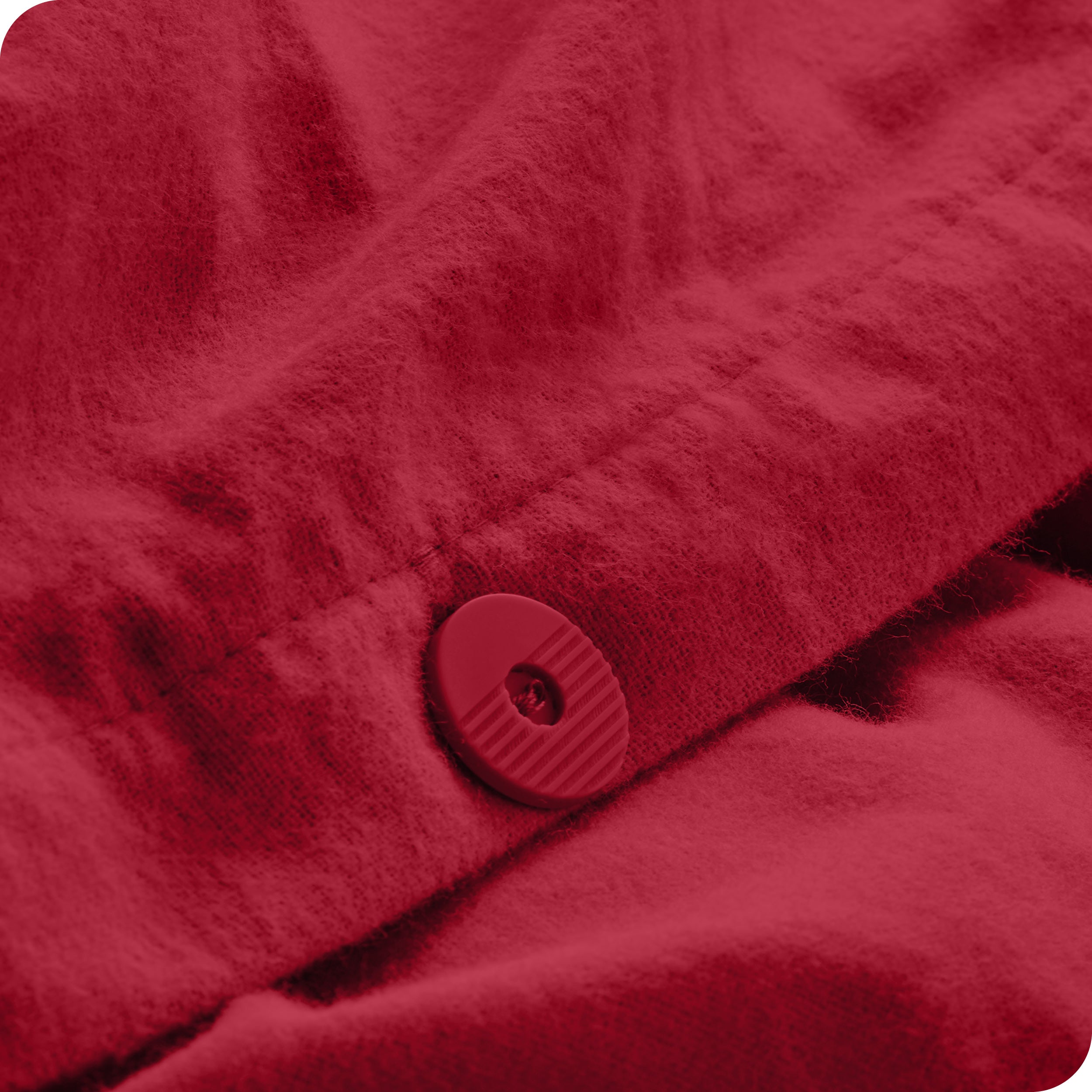 A close up of the tie corner of the duvet cover.