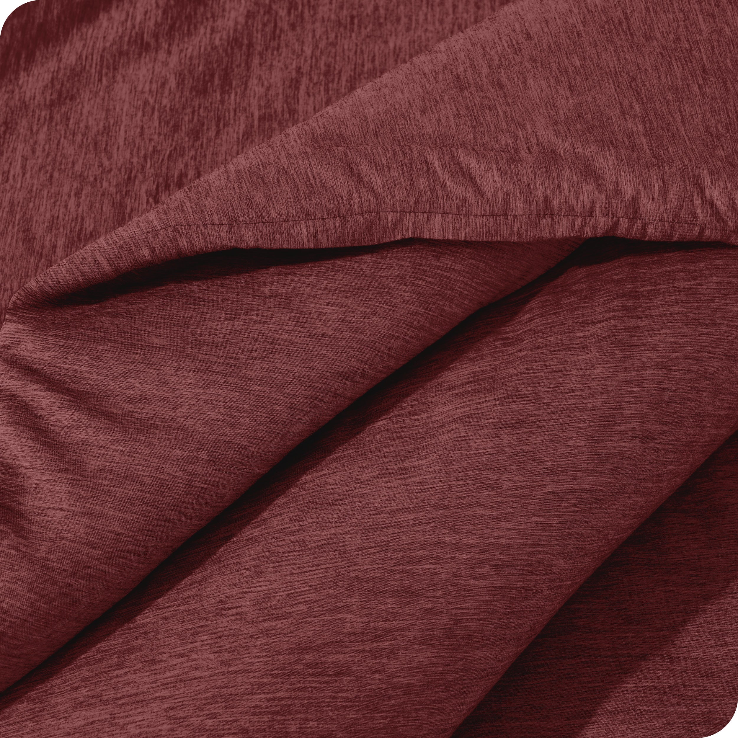 A close up of a corner of the microfiber comforter
