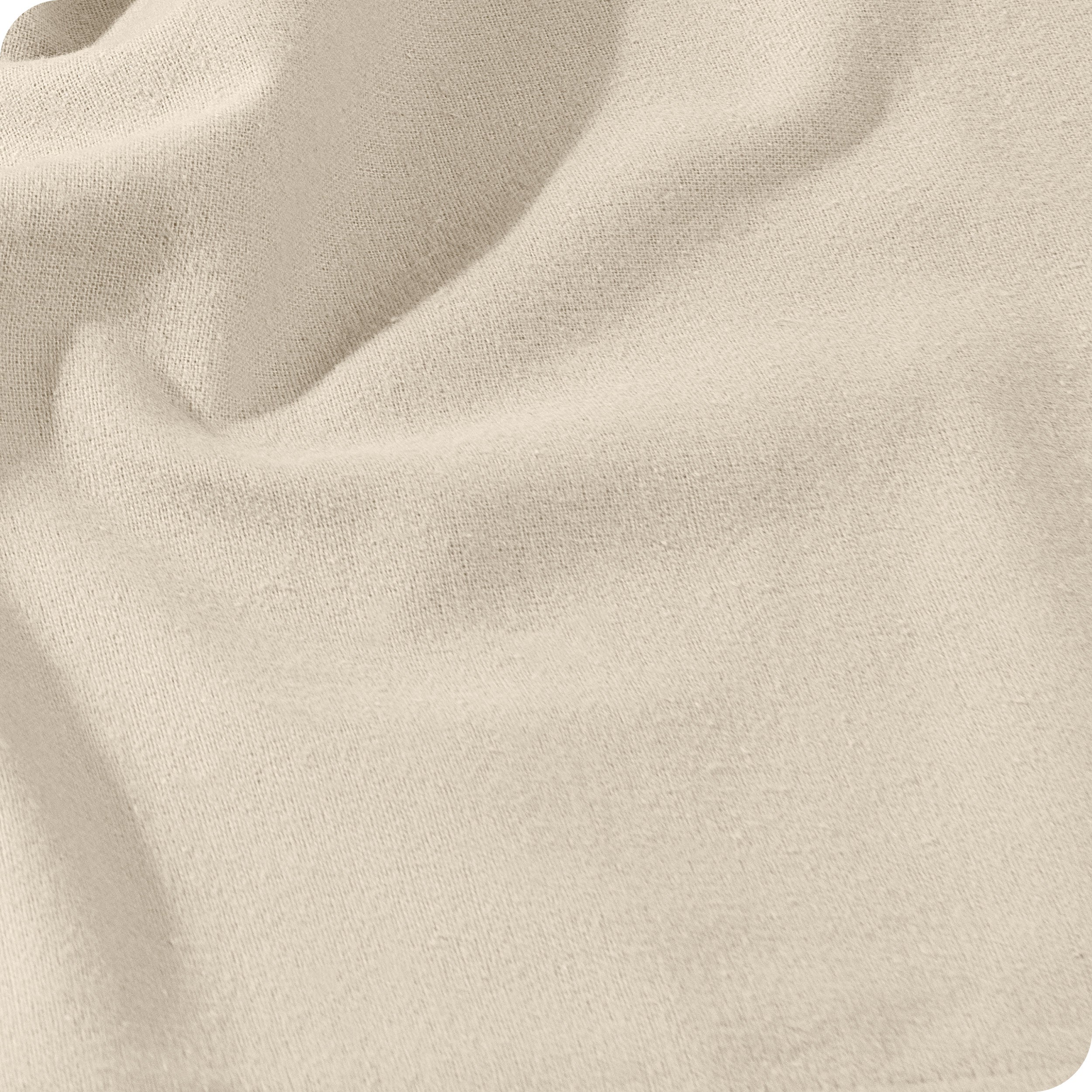 Close up of the flannel fitted sheet fabric