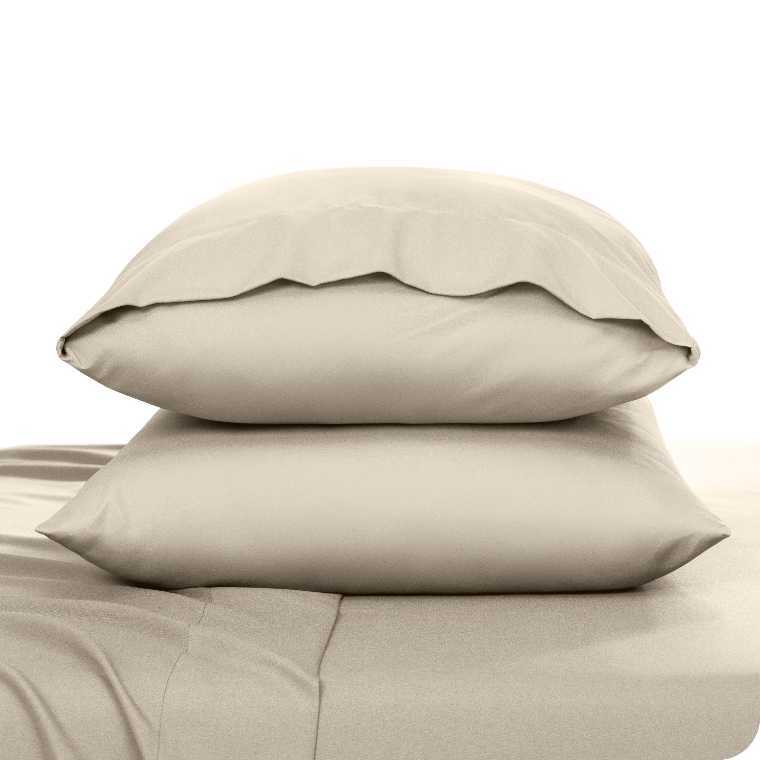2 pillowcases on pillows