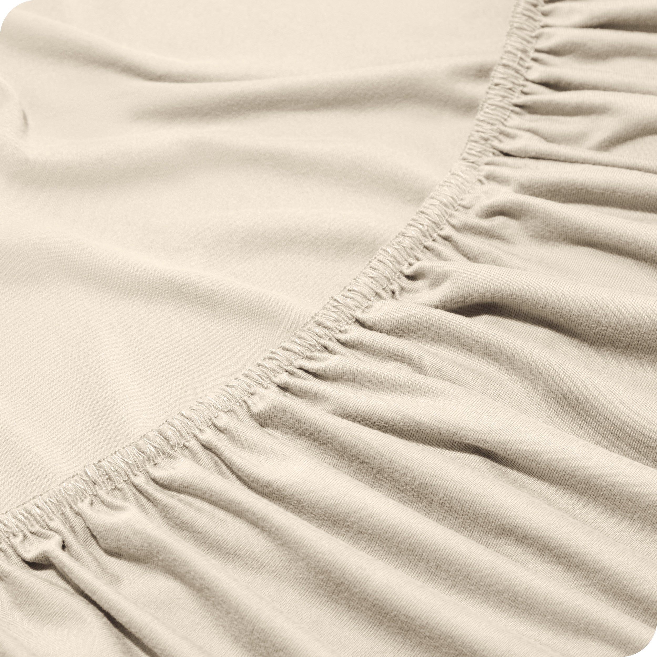 Close up of a elasticized fitted sheet