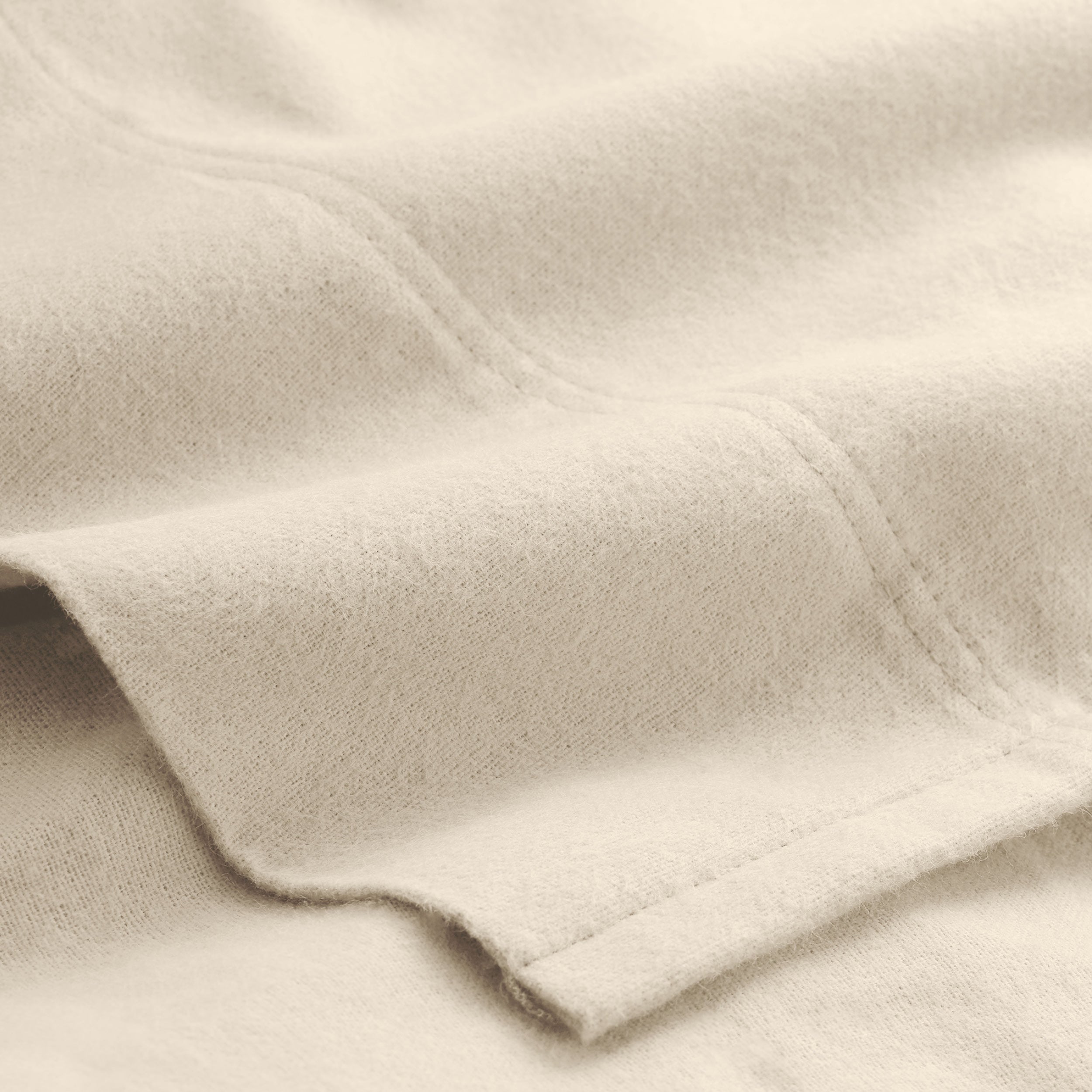 Close up of the organic flannel fabric