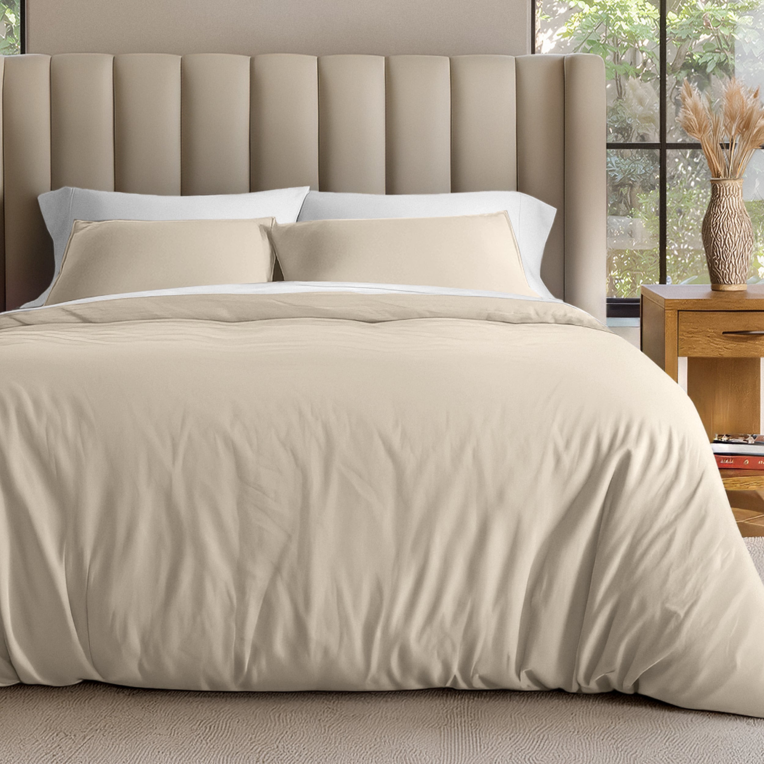 movb セットアップ duplex cotton jersey 46 Organic Cotton Jersey Duvet Cover Set - Full/Queen – TwinXL.com