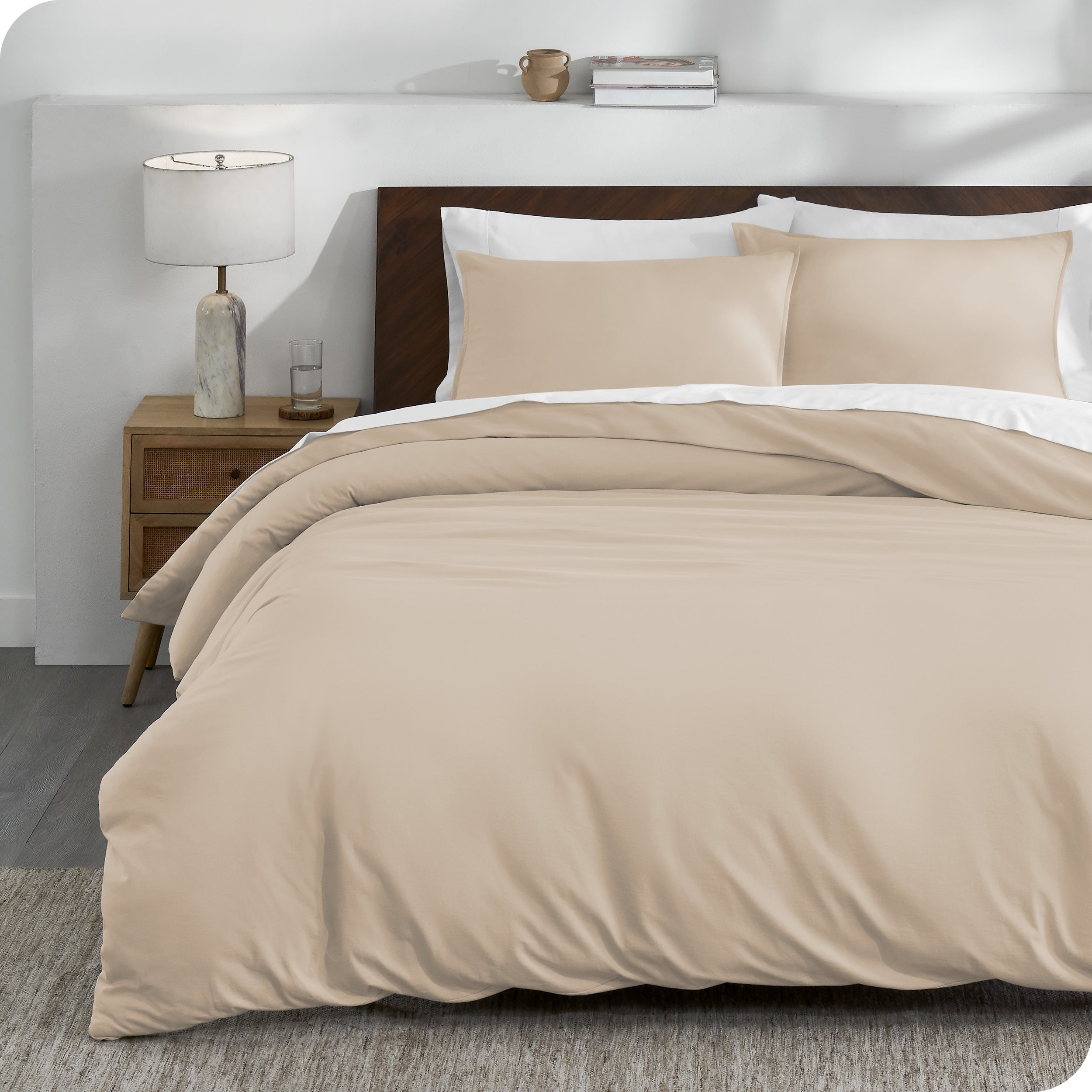 A jersey duvet set on a bed