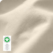 Close up of the percale fitted sheet fabric