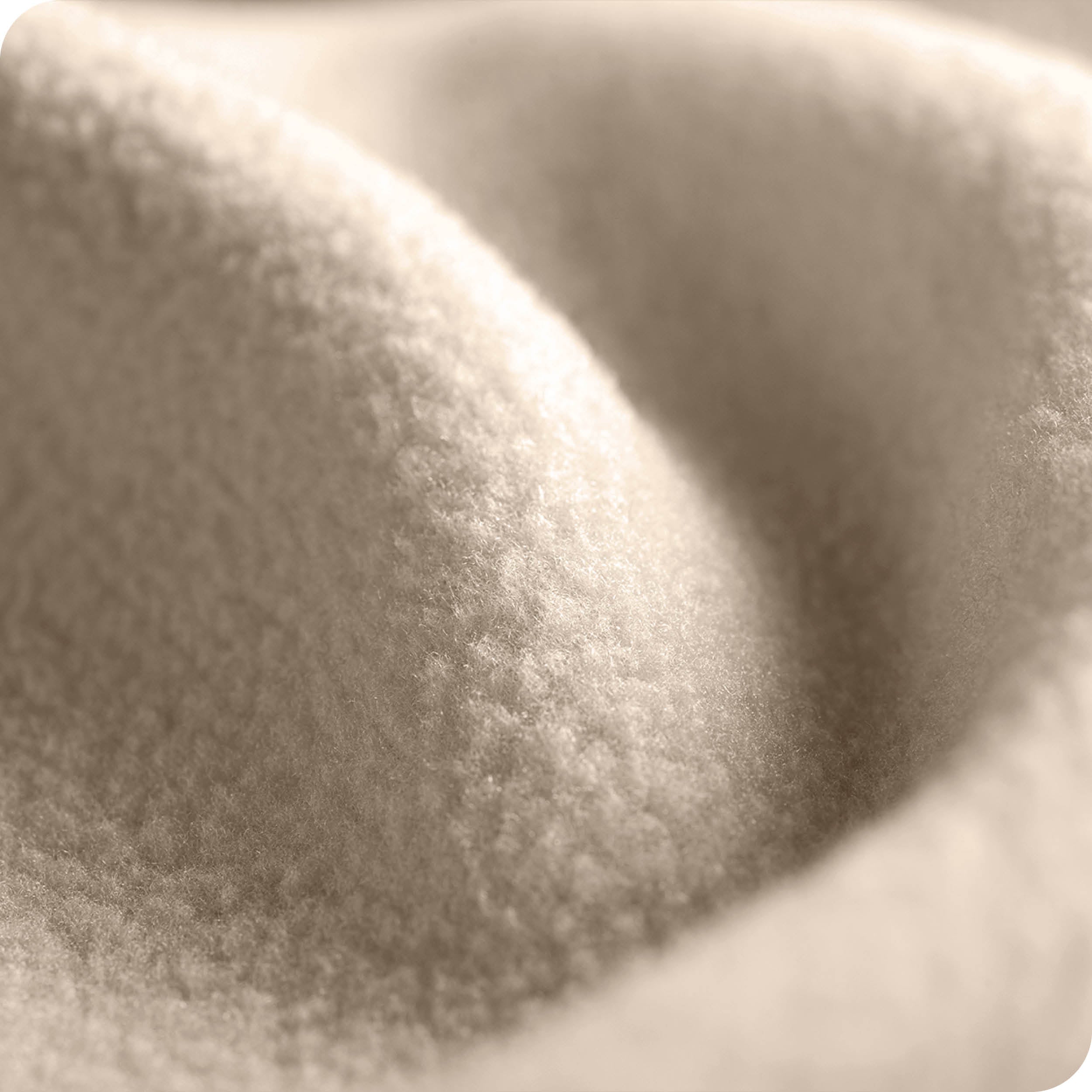 Close up showing the texture of the polar fleece blanket