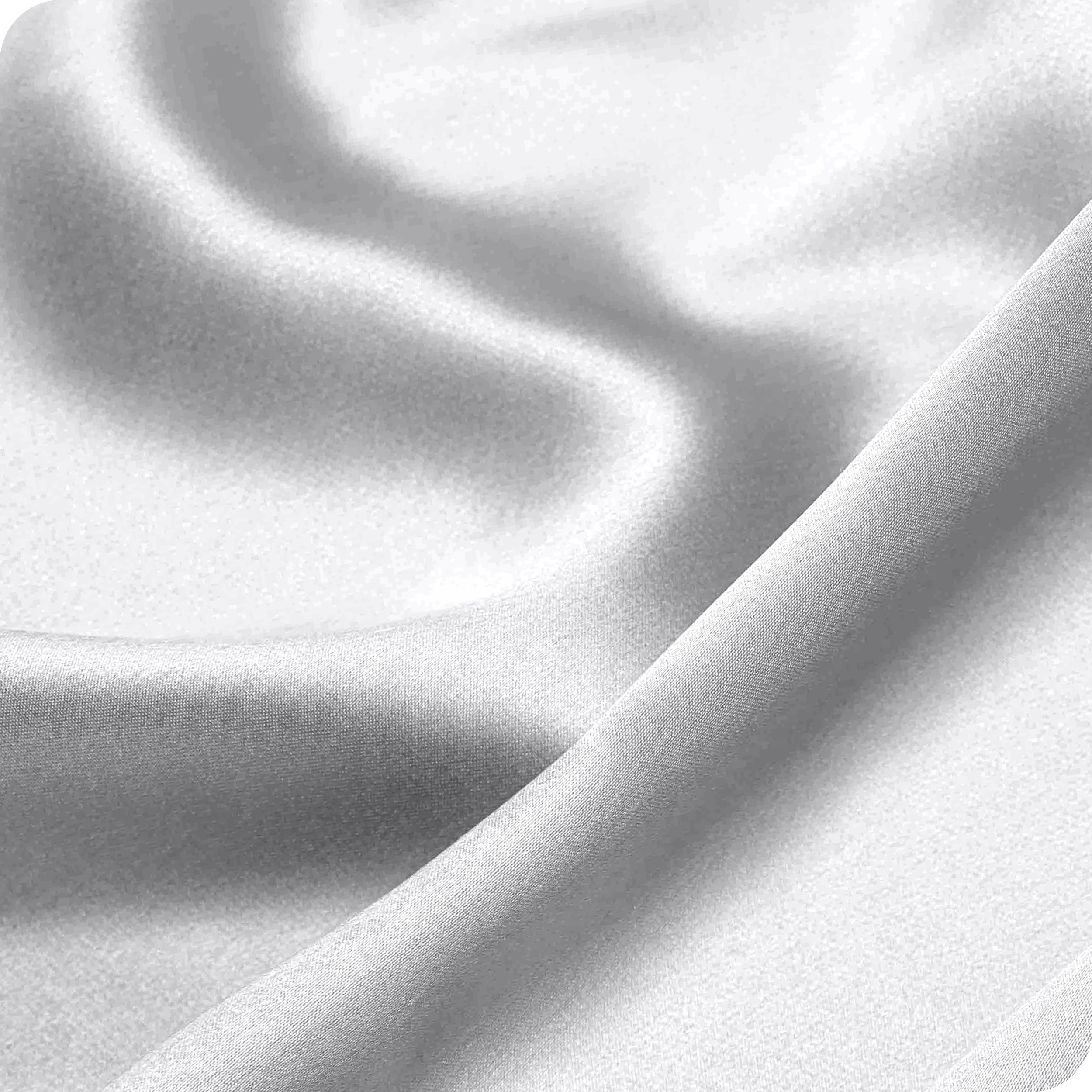 Close up of poly satin pillowcase fabric
