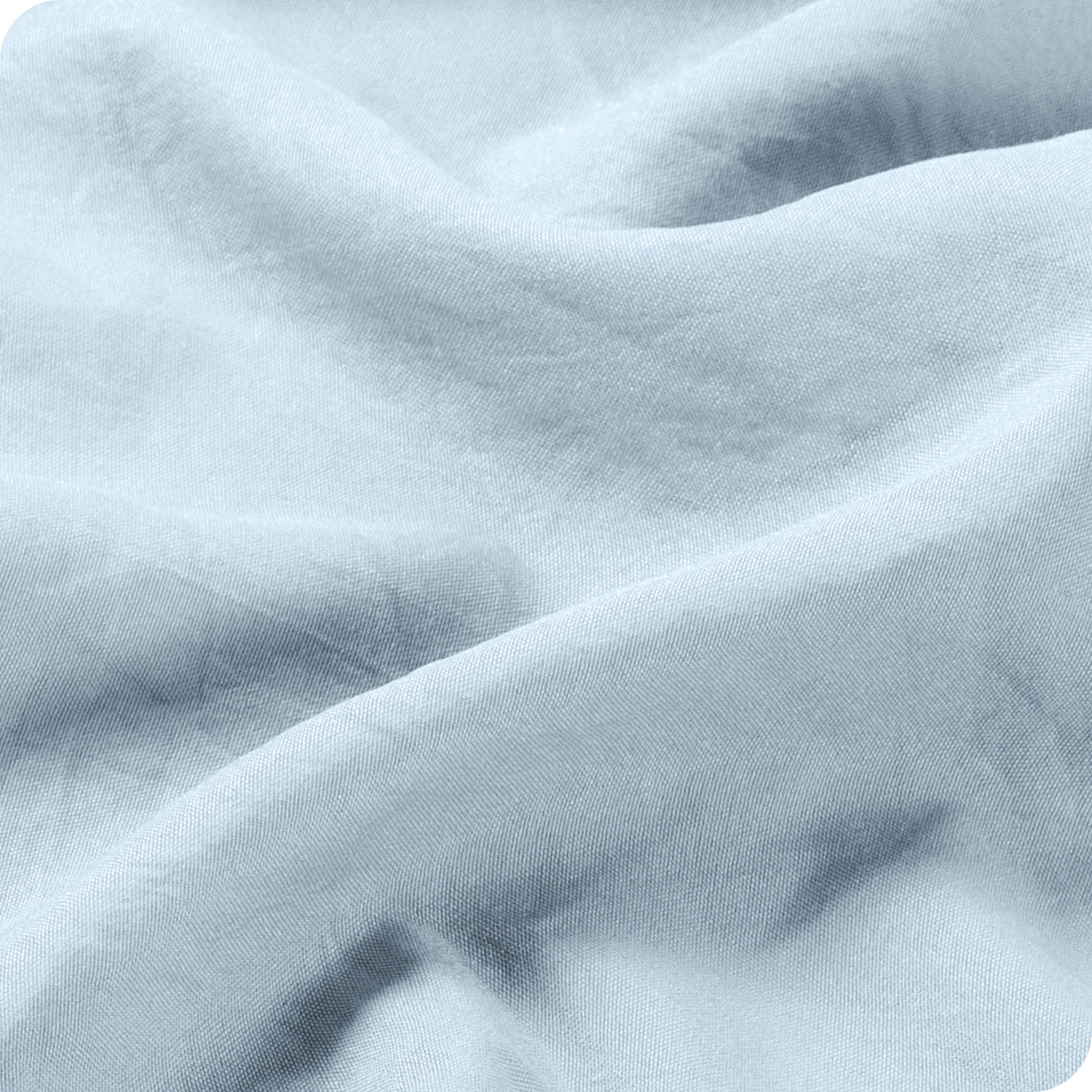Close up of the washed sheet fabric