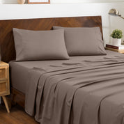 Microfiber envelope pillowcase sheet set