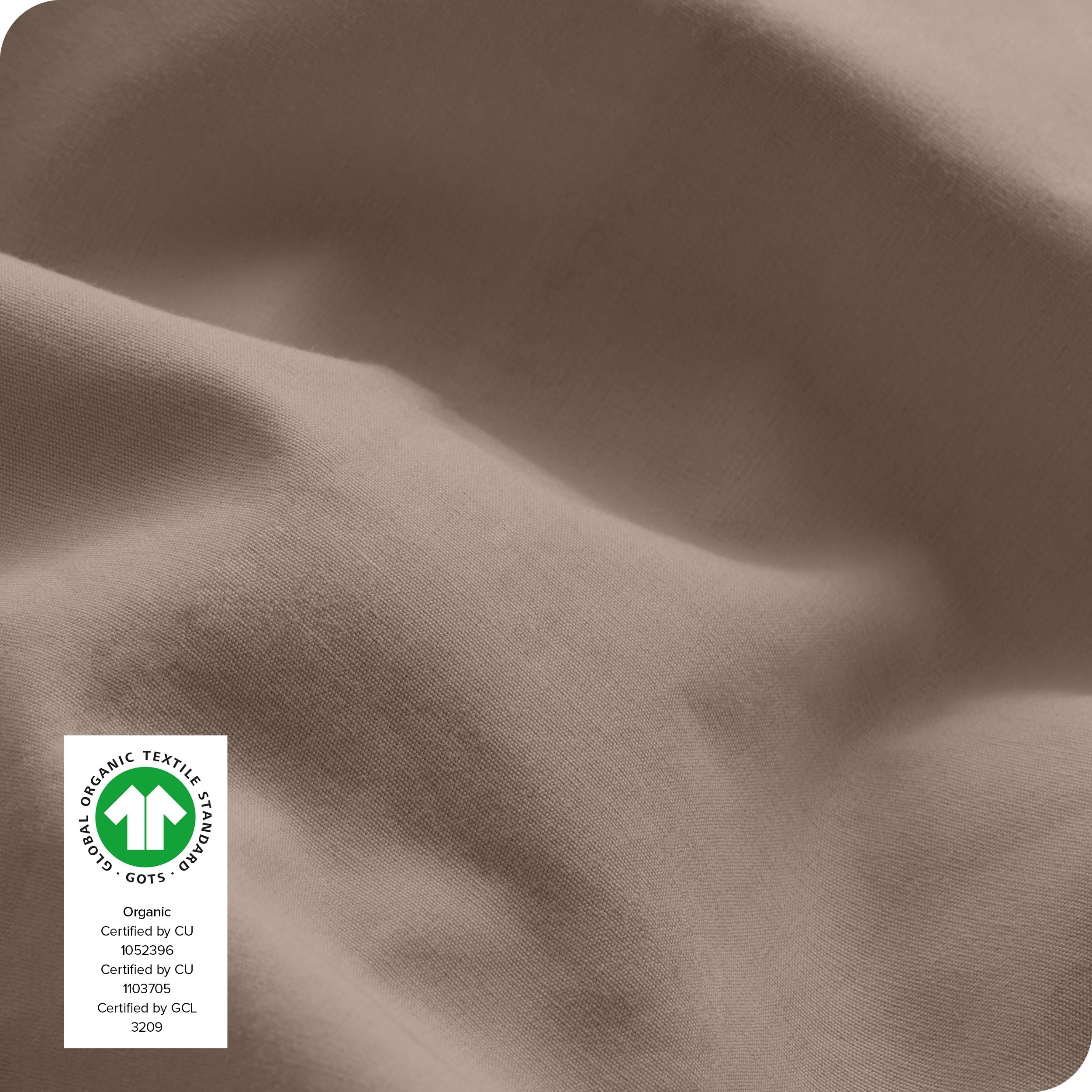 Close up of the percale sheet set fabric