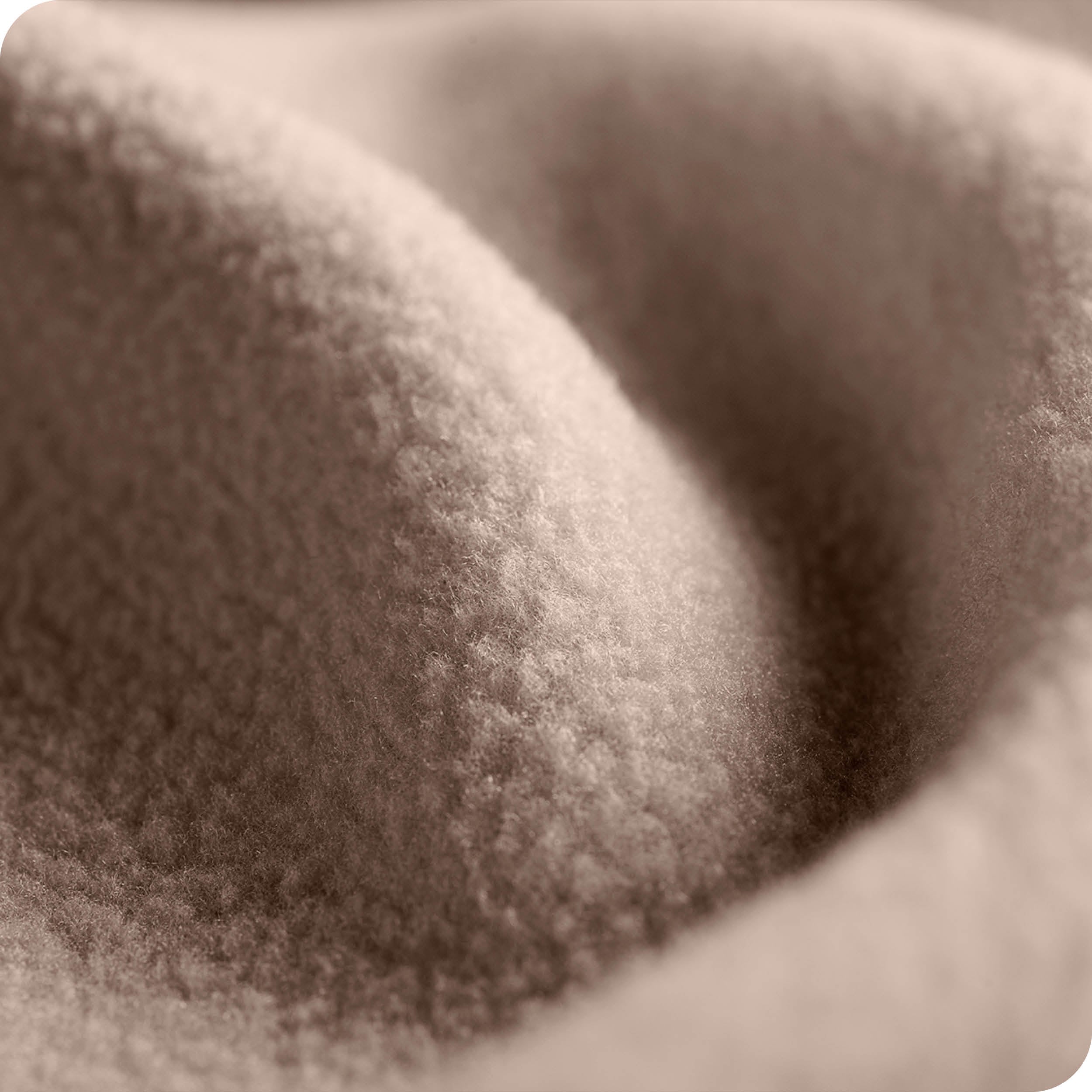 Close up showing the texture of the polar fleece blanket
