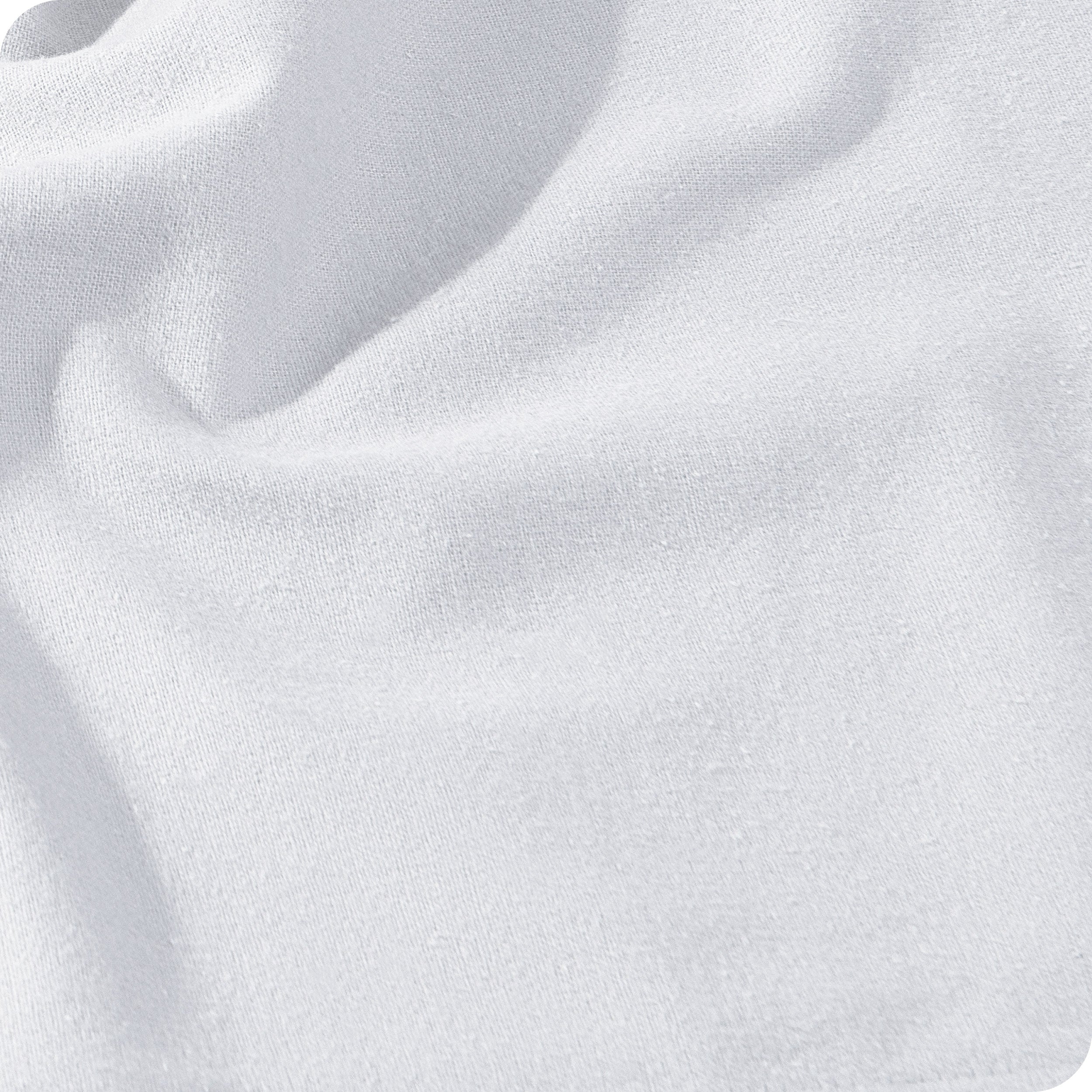 Close up of the flannel fitted sheet fabric