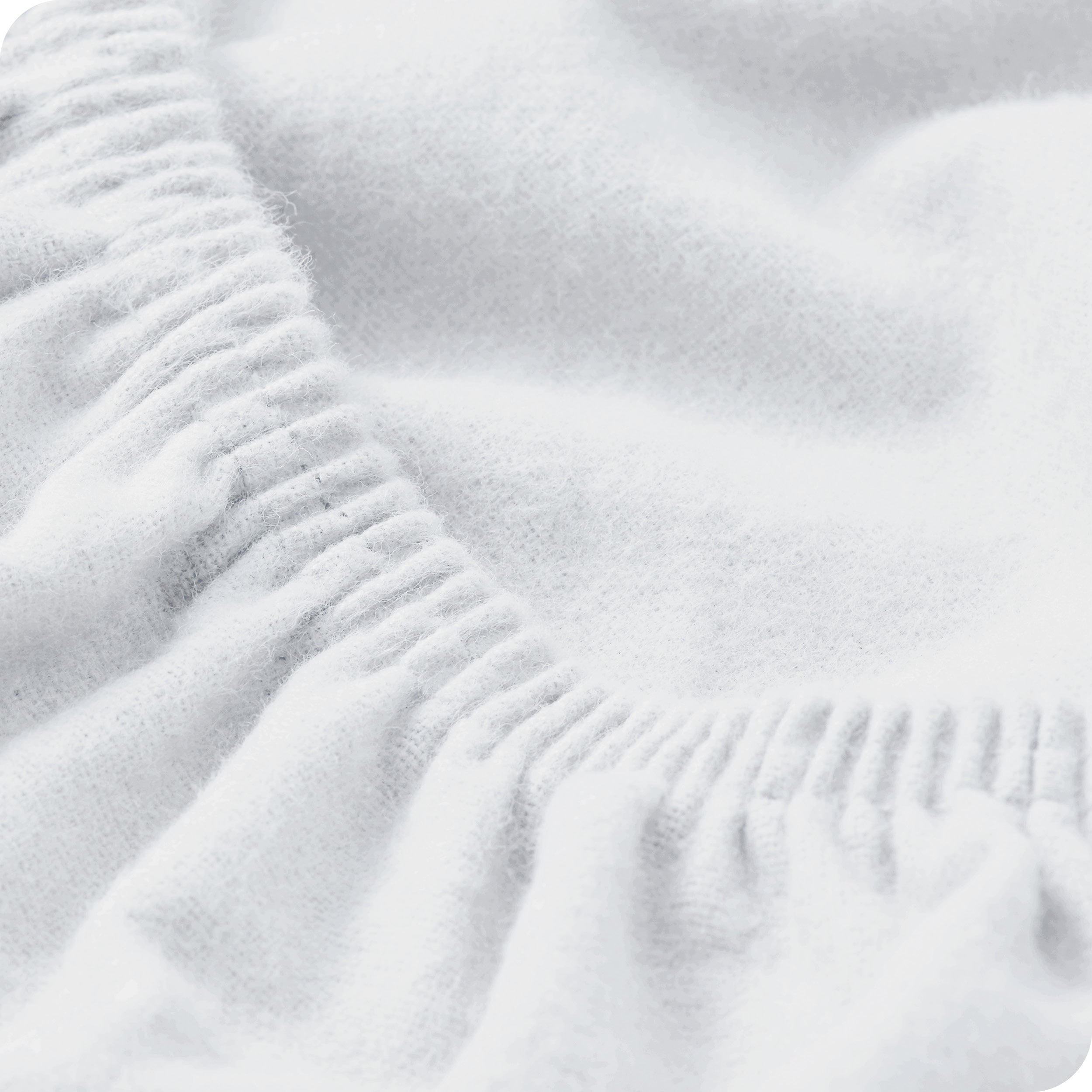 Close up of the elastic part of a fitted sheet
