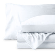 Washed sheet set folded