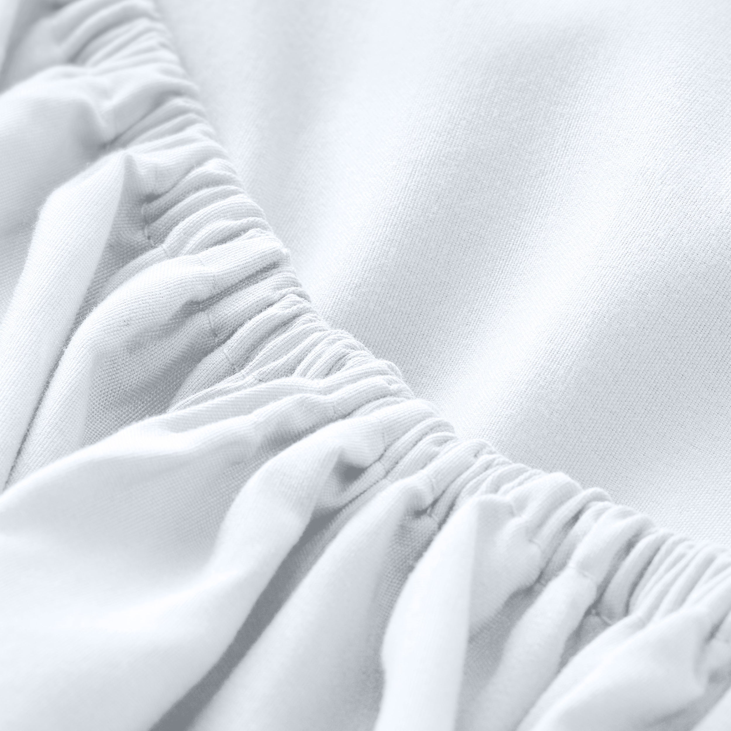 Close up of the elastic on the fitted sheet
