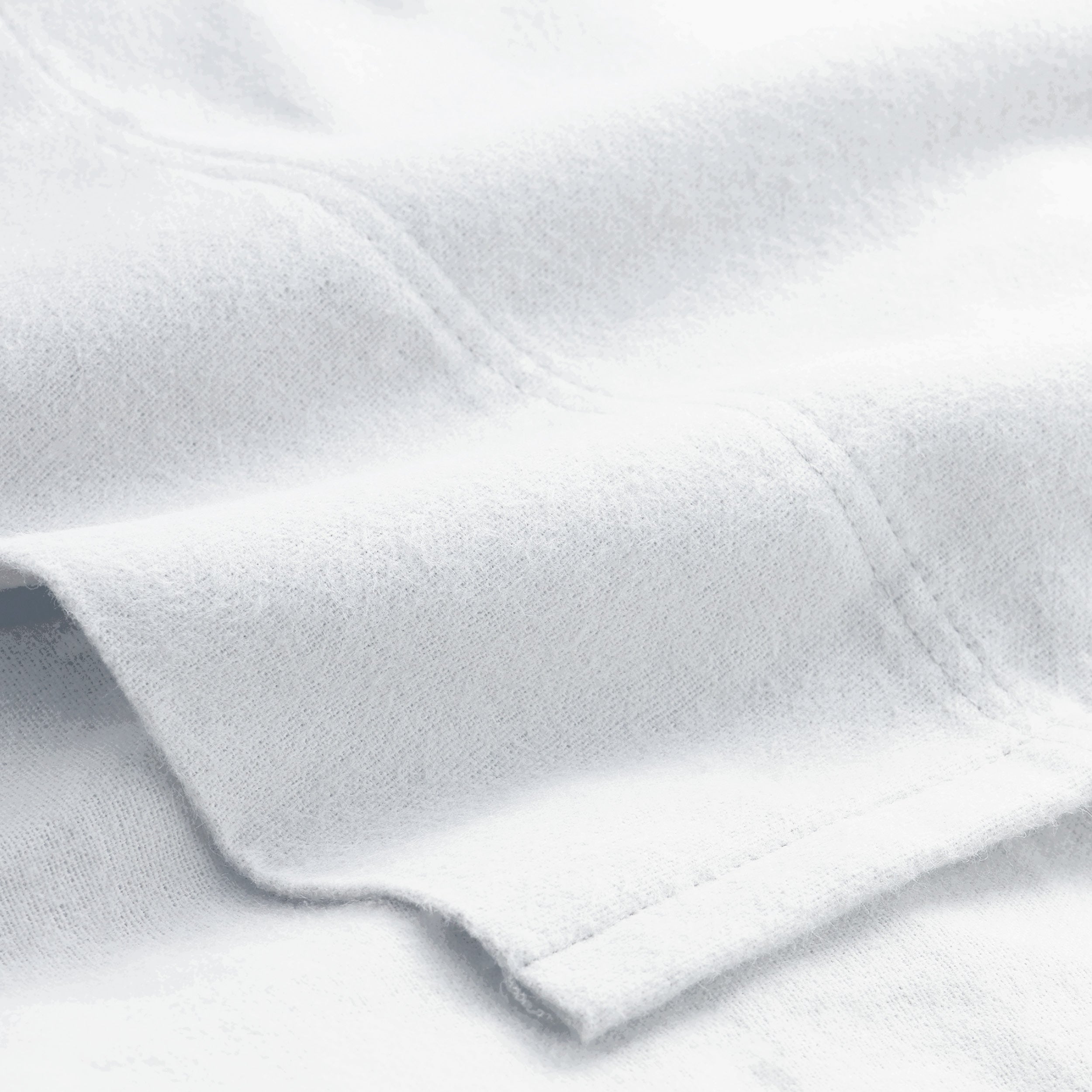 Close up of the organic flannel fabric