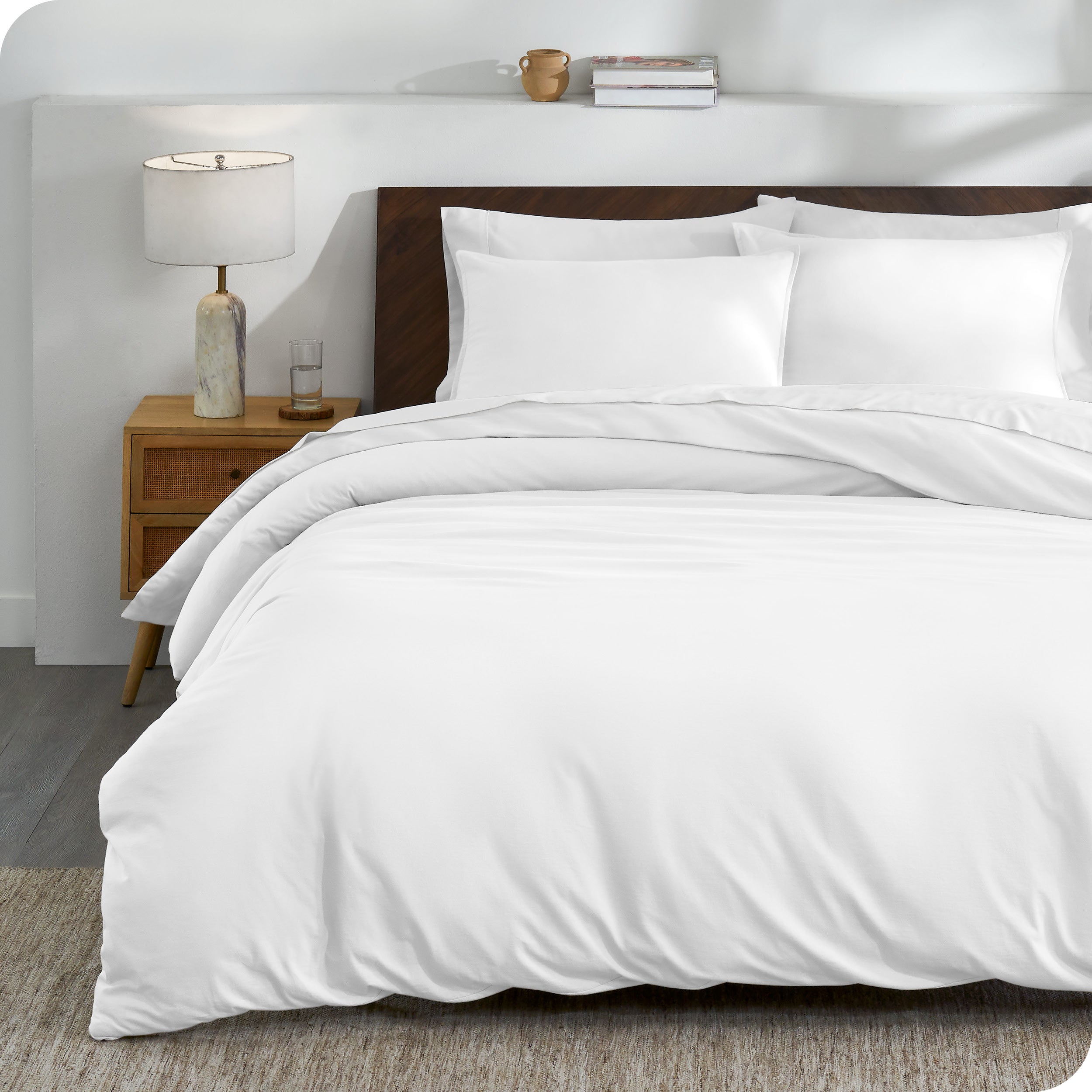 A jersey duvet set on a bed