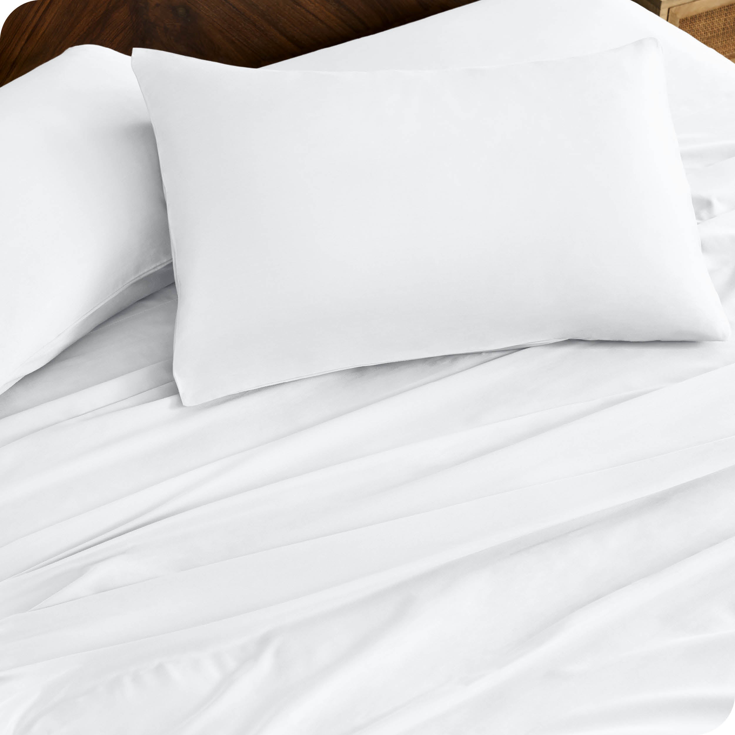 Close up of matching pillowcases and sheets