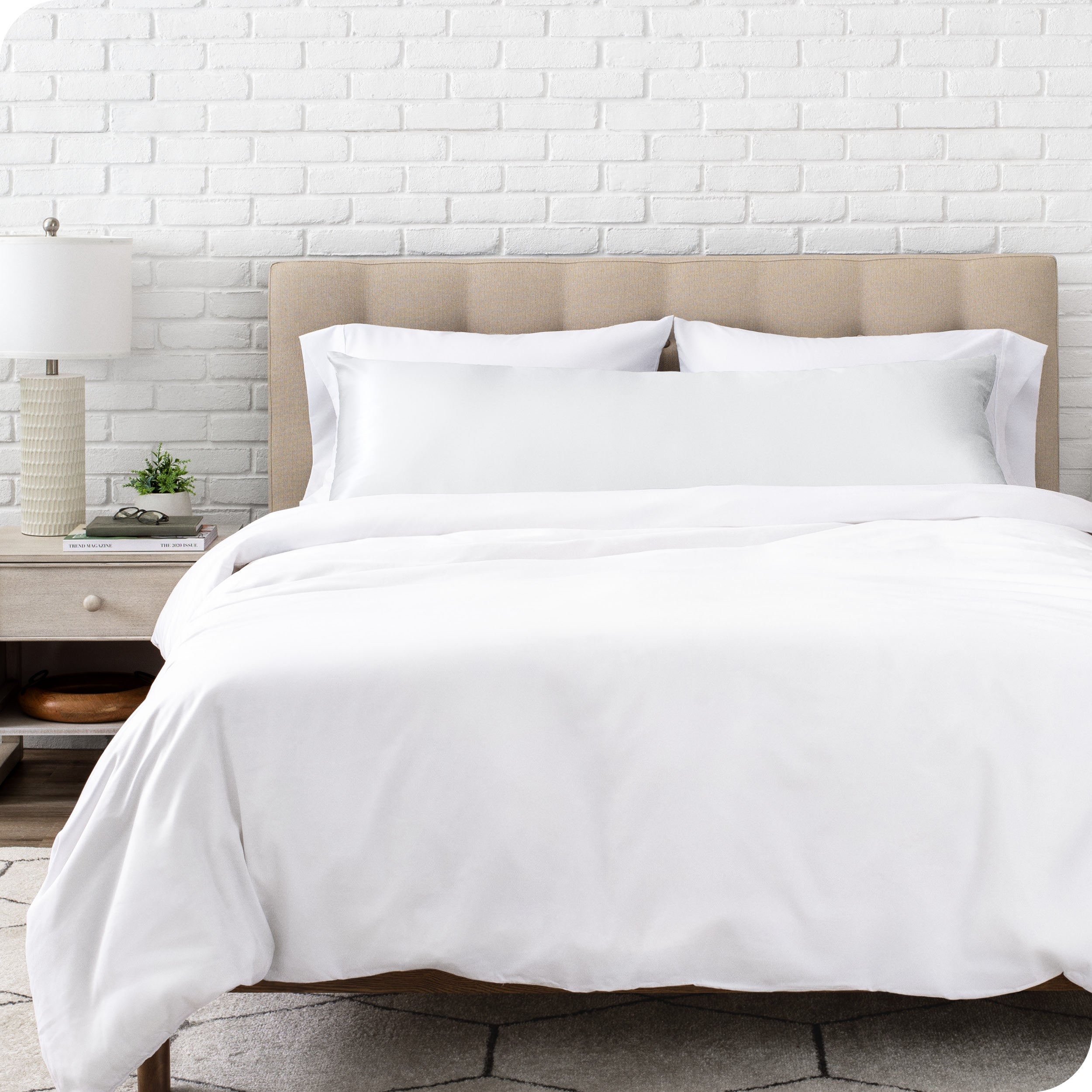 A satin body pillowcase on a pillow