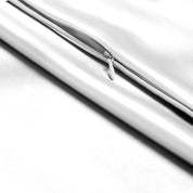 Zipper on a satin pillowcase