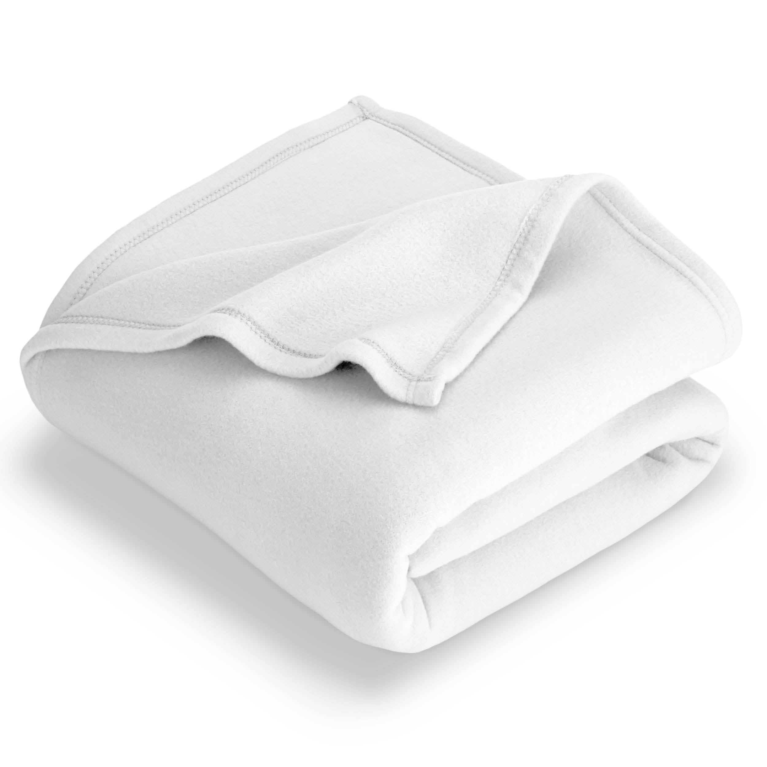 A  polar fleece blanket folded neatly