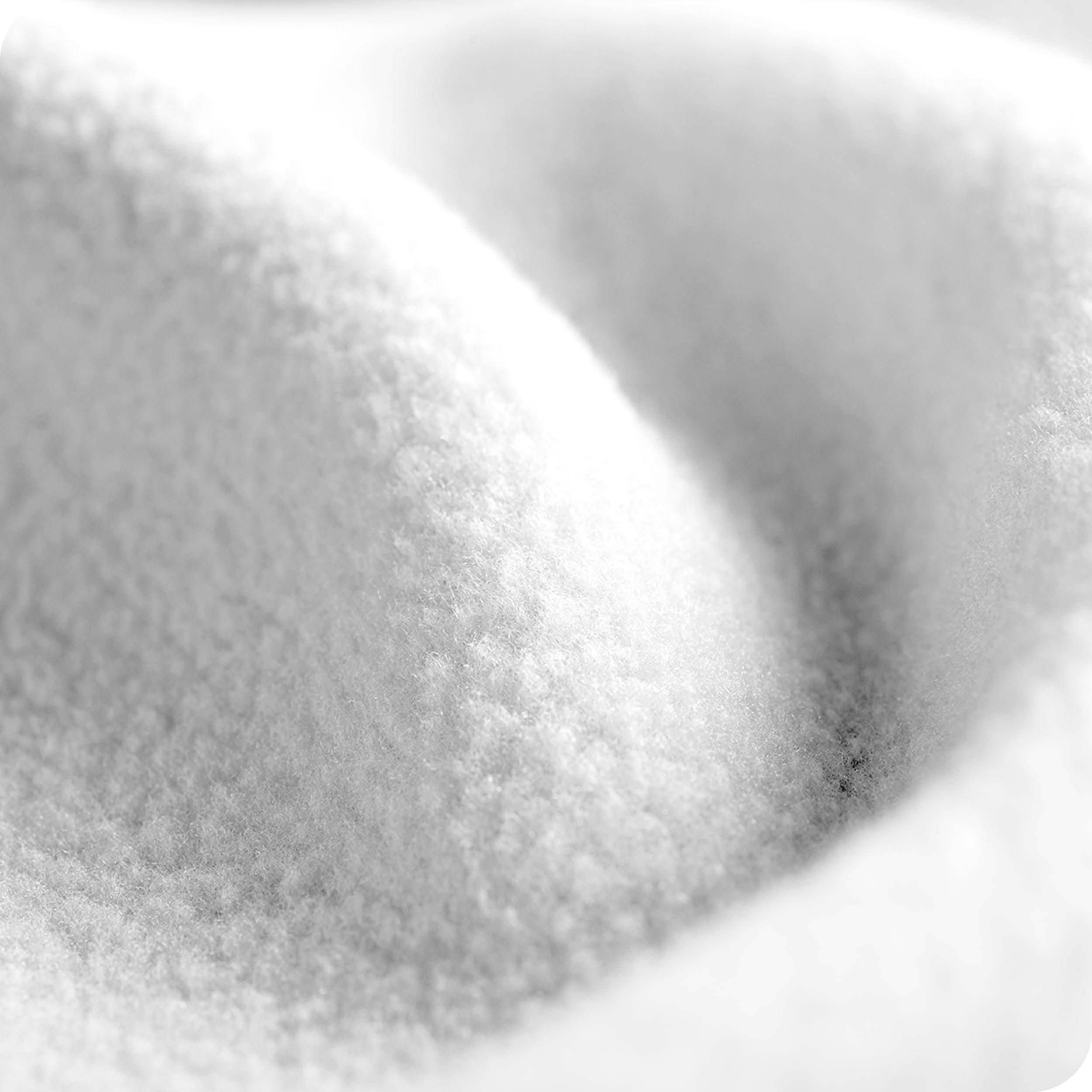 Close up showing the texture of the polar fleece blanket