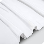 Close up of the polyester bed skirt material