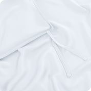 Close up of the corner ties on a TENCEL™ duvet cover
