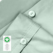 Close up of the buttons for pillow shams