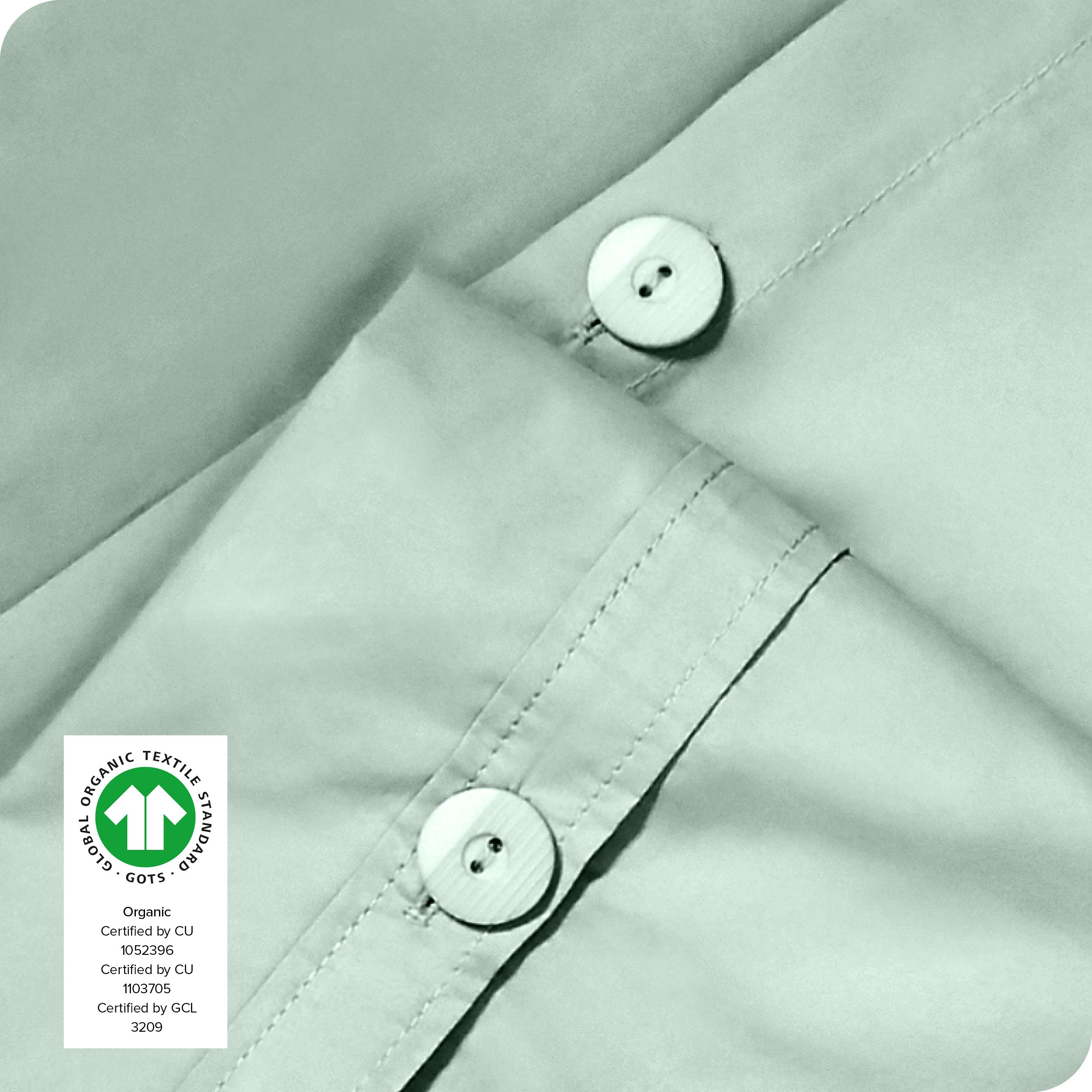 Close up of the buttons for pillow shams