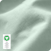 Close up of the percale fitted sheet fabric