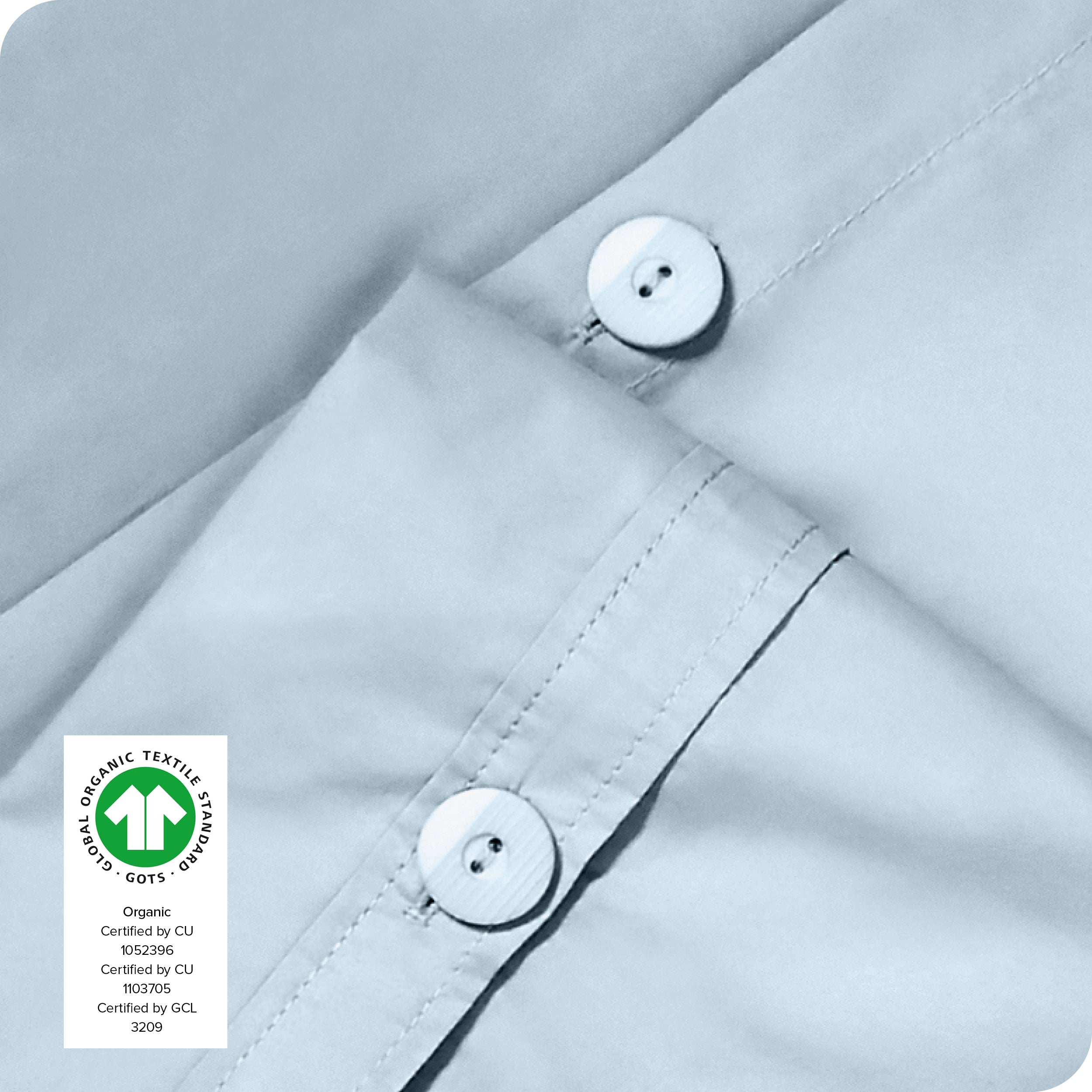 Close up of the buttons for pillow shams