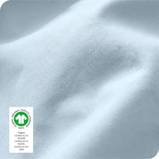 Close up of the percale fitted sheet fabric