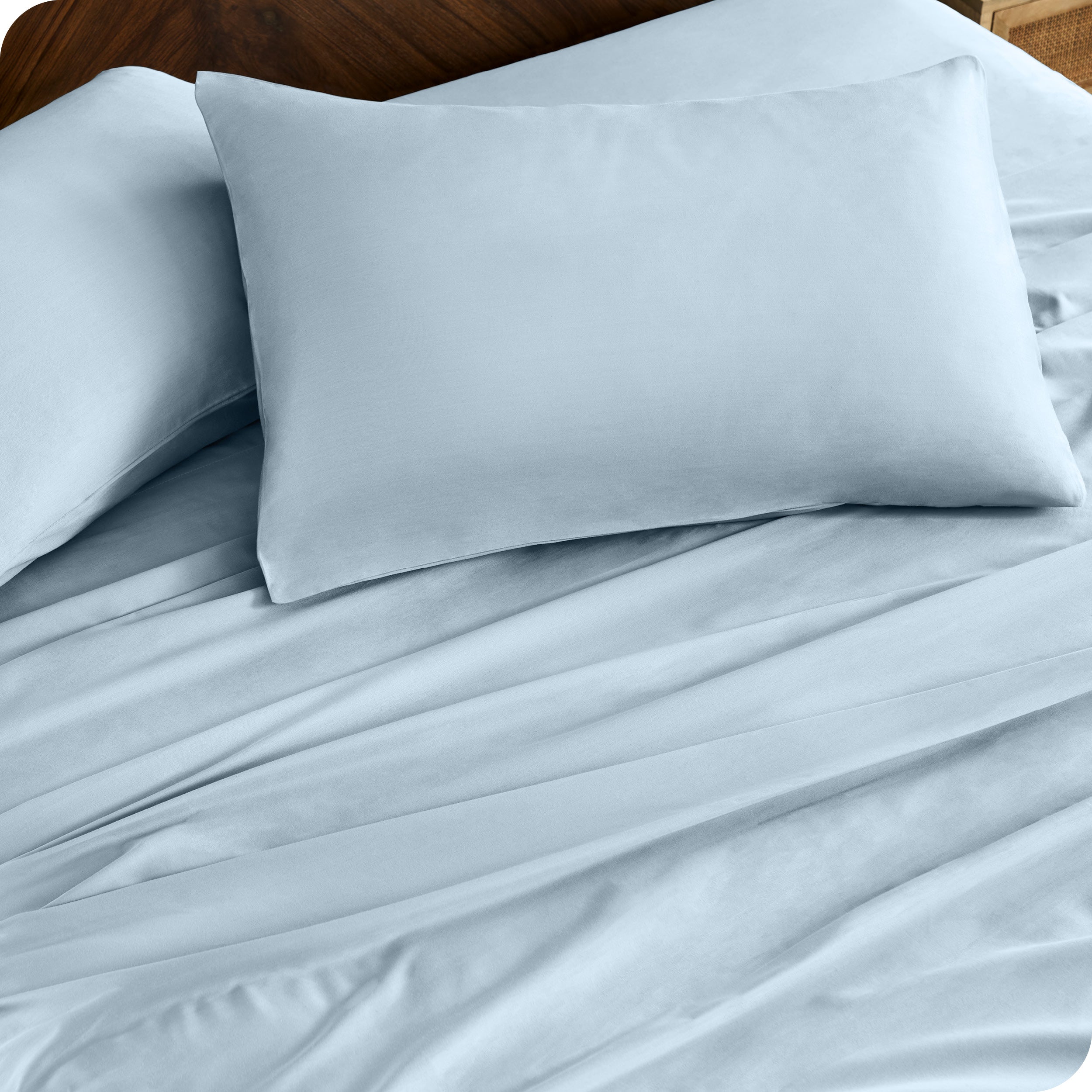 Close up of matching pillowcases and sheets