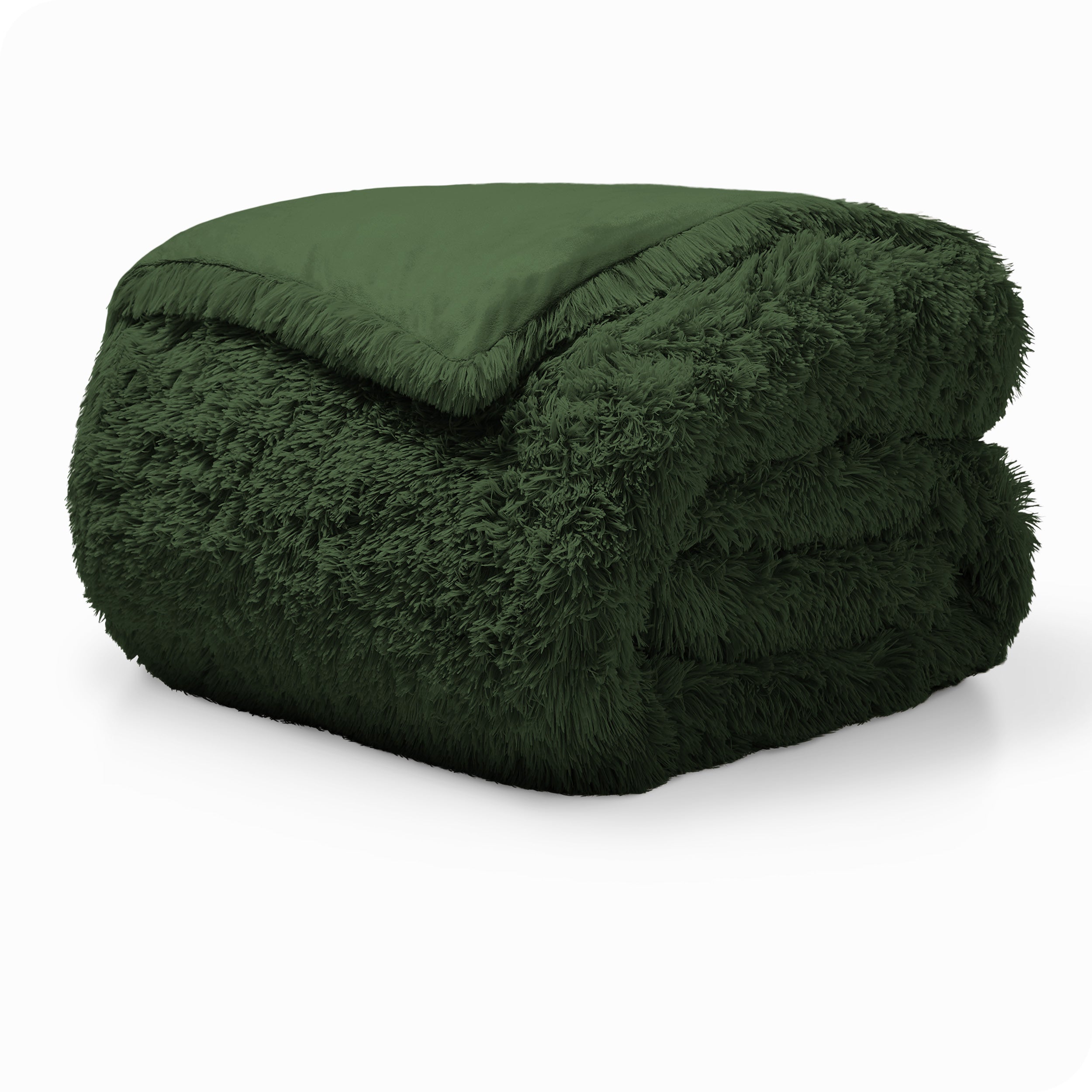 Shaggy duvet cover folded