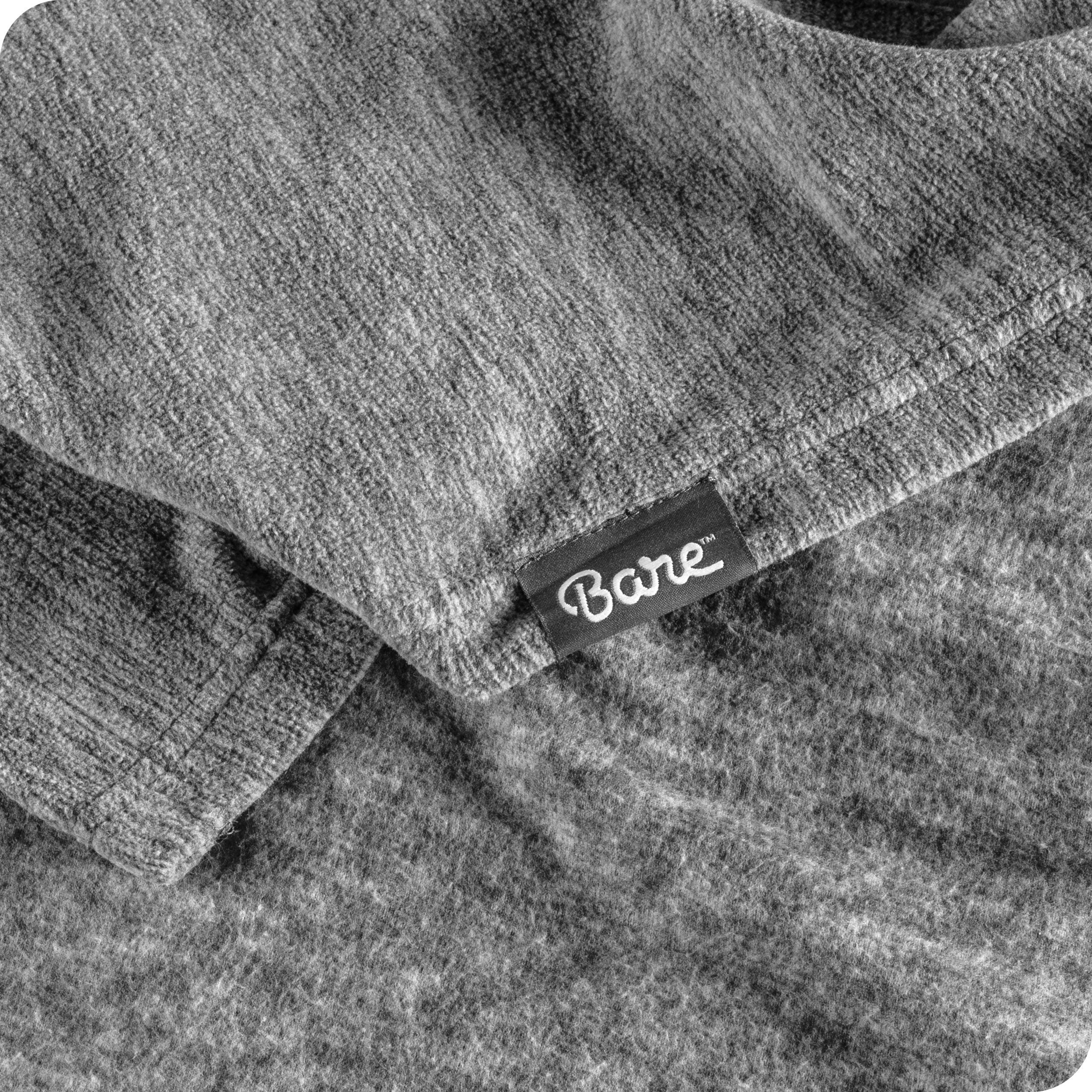 A close view of the polar fleece blanket showing the texture and fabric.