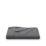 Grey microfiber flat sheet folded