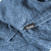A close view of the polar fleece blanket showing the texture and fabric.