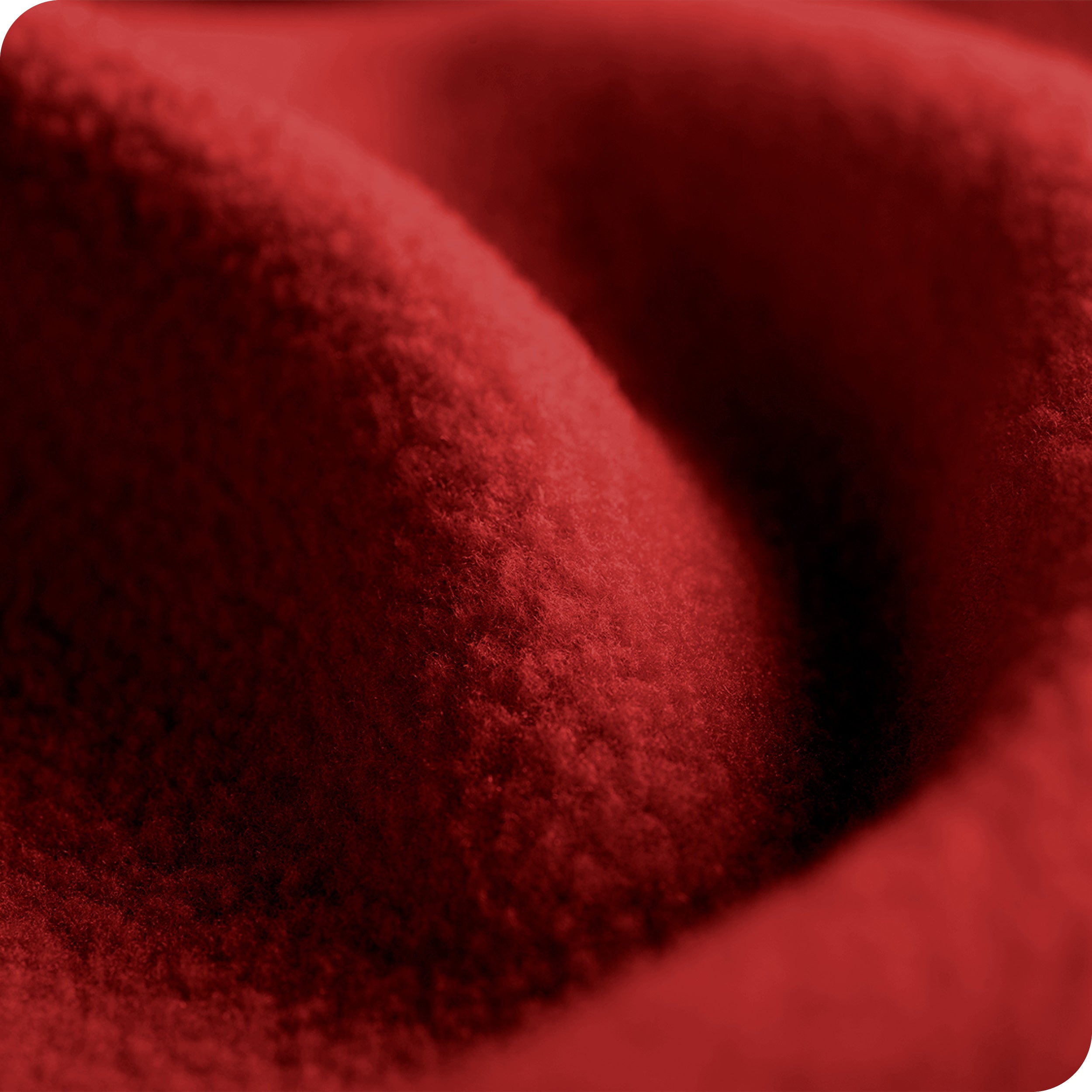 Close up showing the texture of the polar fleece blanket