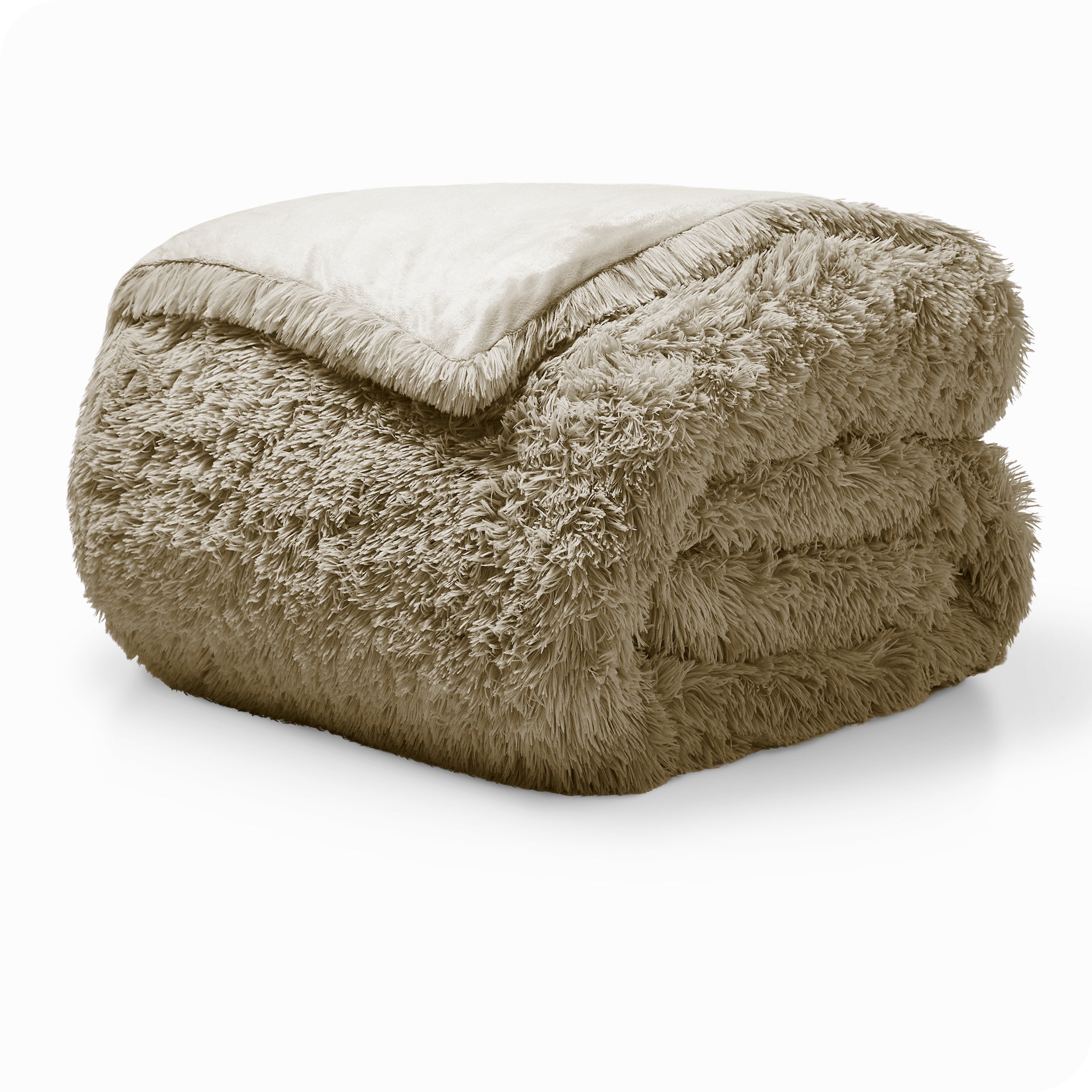 Shaggy duvet cover folded