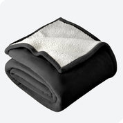 Black Sherpa Blanket folded
