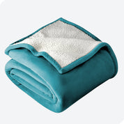 Blue Sherpa Blanket folded