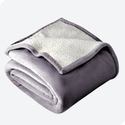 Purple Sherpa Blanket folded