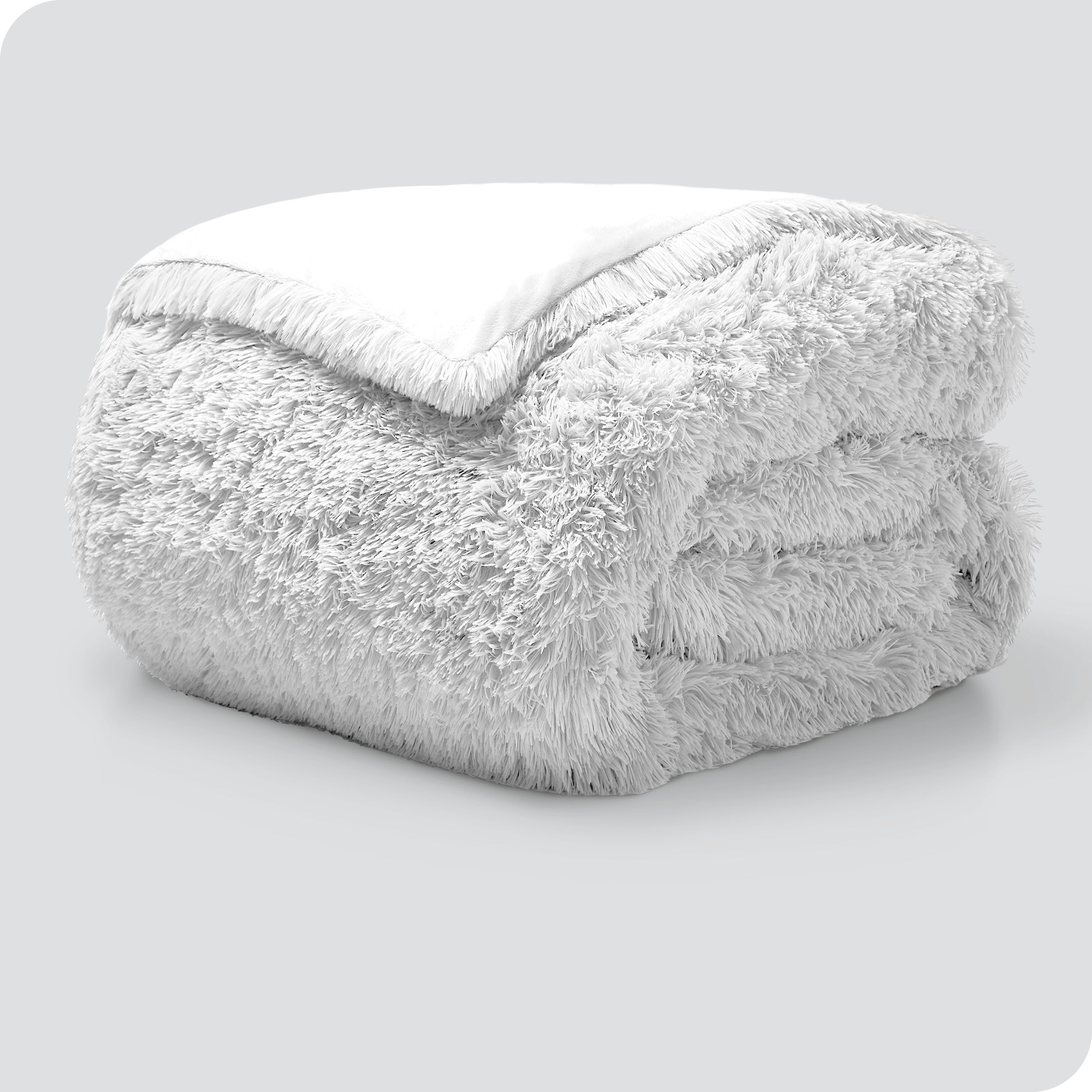 Shaggy duvet cover folded