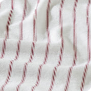 A close up of the flannel duvet cover showing the texture and pattern.