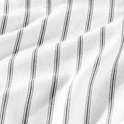 A close up of the flannel duvet cover showing the texture and pattern.