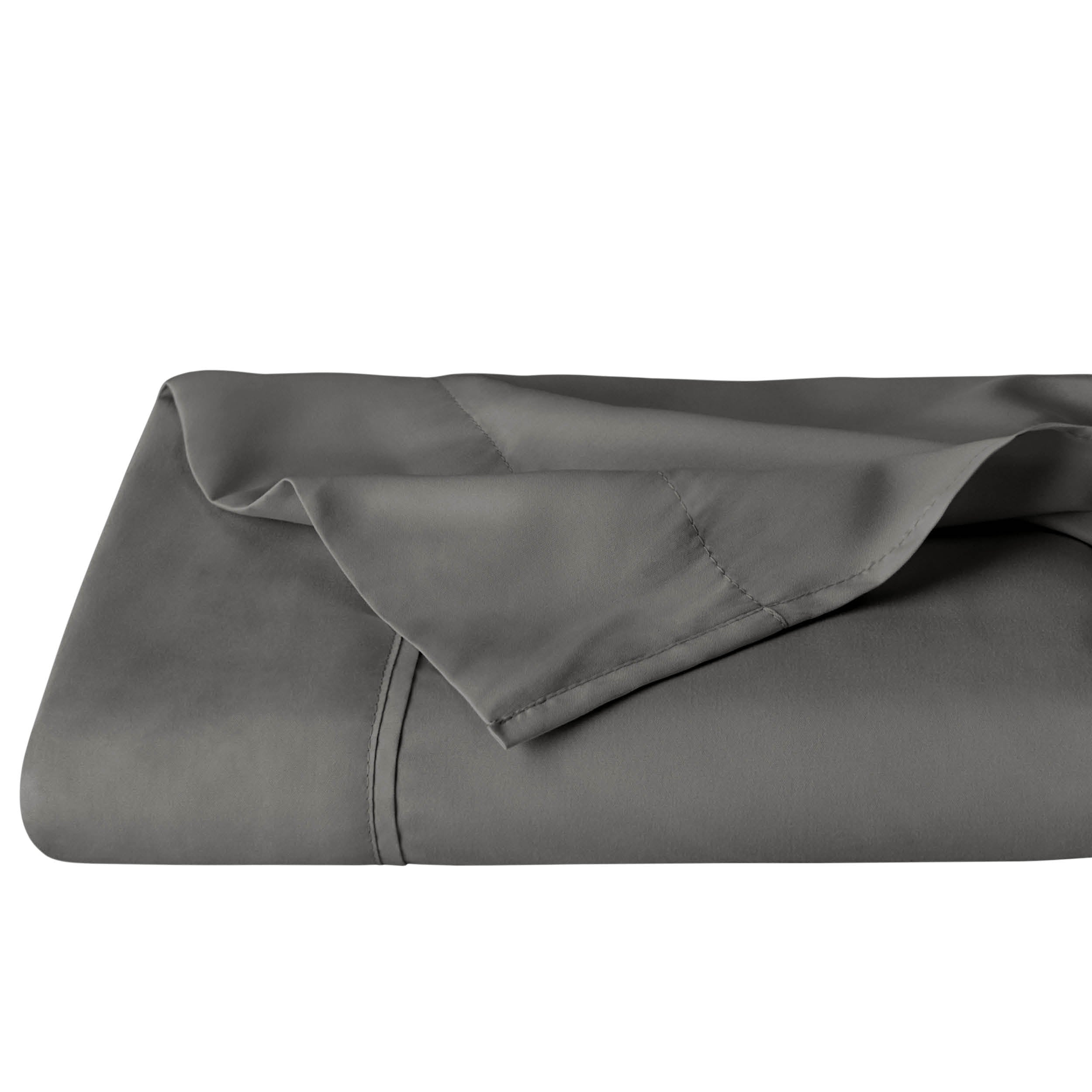 Grey microfiber flat sheet folded